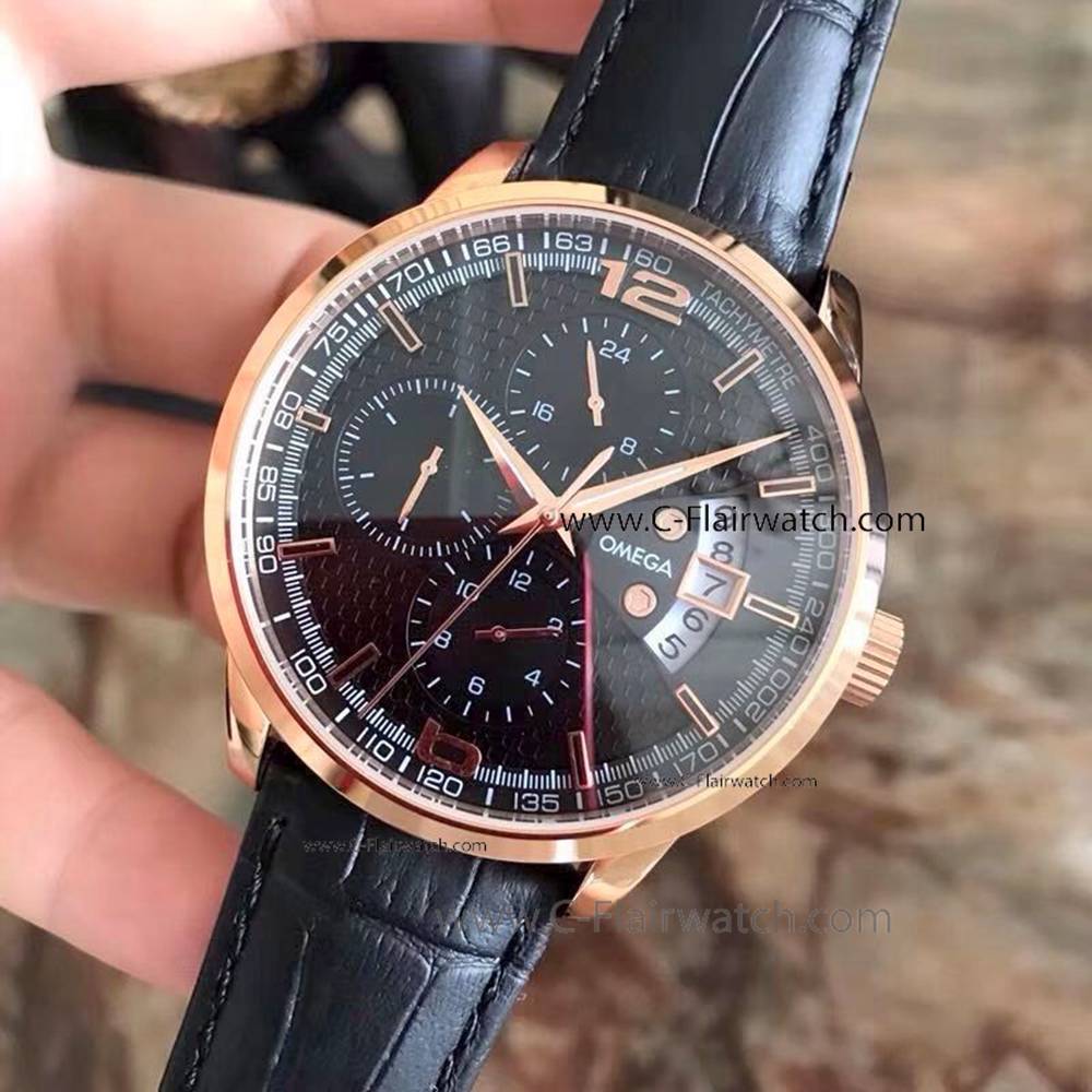 New Omega Black Dial Automatic Watch Replica